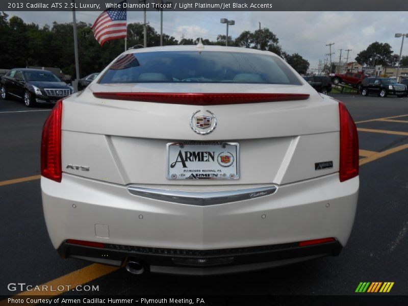 White Diamond Tricoat / Light Platinum/Jet Black Accents 2013 Cadillac ATS 2.5L Luxury