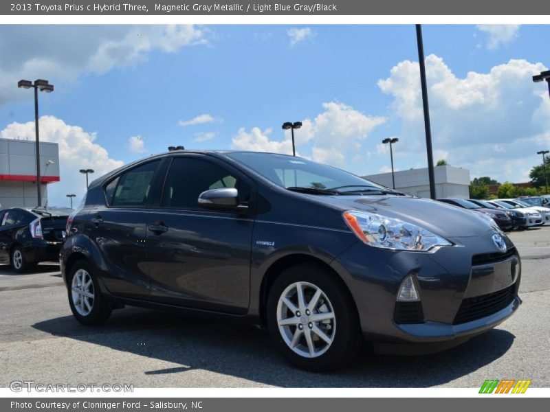 Magnetic Gray Metallic / Light Blue Gray/Black 2013 Toyota Prius c Hybrid Three