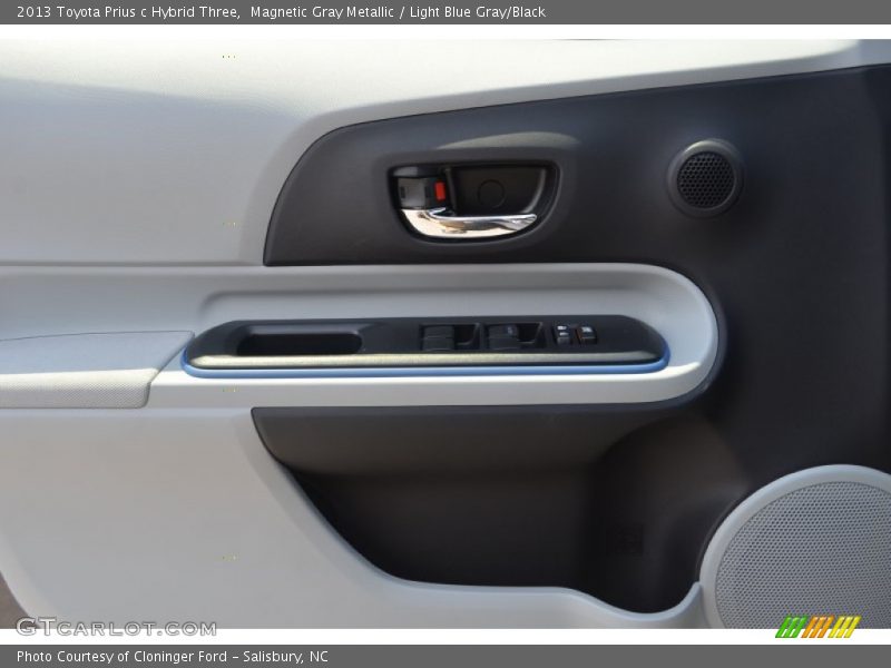 Magnetic Gray Metallic / Light Blue Gray/Black 2013 Toyota Prius c Hybrid Three