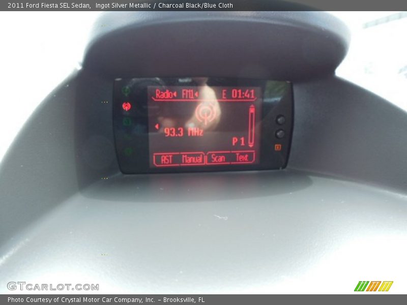 Ingot Silver Metallic / Charcoal Black/Blue Cloth 2011 Ford Fiesta SEL Sedan