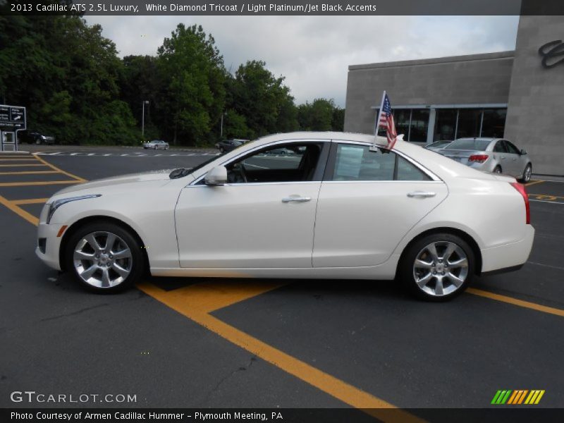 White Diamond Tricoat / Light Platinum/Jet Black Accents 2013 Cadillac ATS 2.5L Luxury