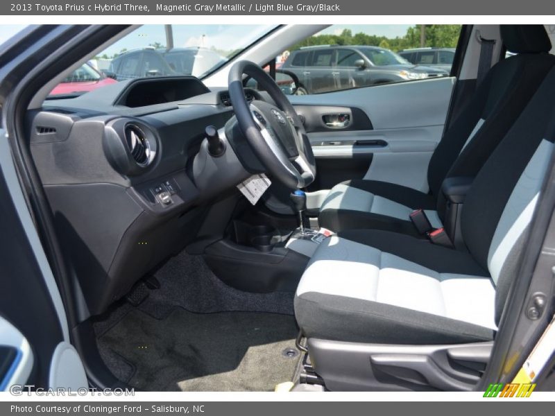Magnetic Gray Metallic / Light Blue Gray/Black 2013 Toyota Prius c Hybrid Three