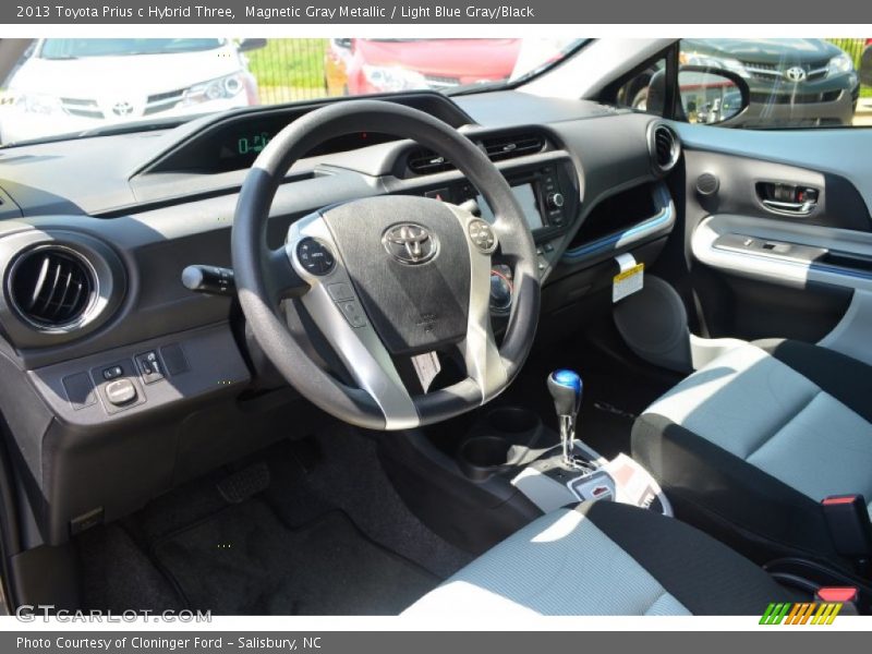 Magnetic Gray Metallic / Light Blue Gray/Black 2013 Toyota Prius c Hybrid Three