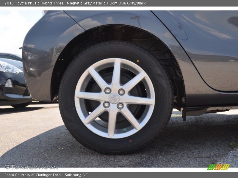 Magnetic Gray Metallic / Light Blue Gray/Black 2013 Toyota Prius c Hybrid Three