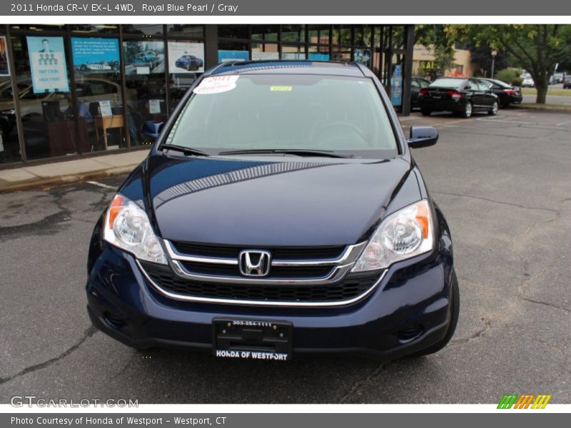 Royal Blue Pearl / Gray 2011 Honda CR-V EX-L 4WD