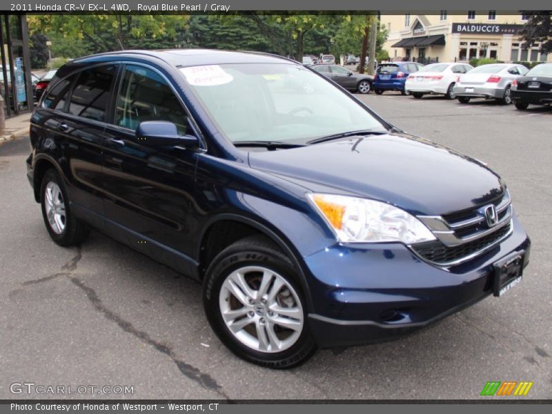 Royal Blue Pearl / Gray 2011 Honda CR-V EX-L 4WD