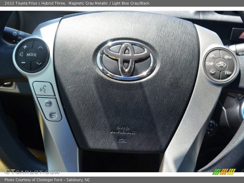 Magnetic Gray Metallic / Light Blue Gray/Black 2013 Toyota Prius c Hybrid Three