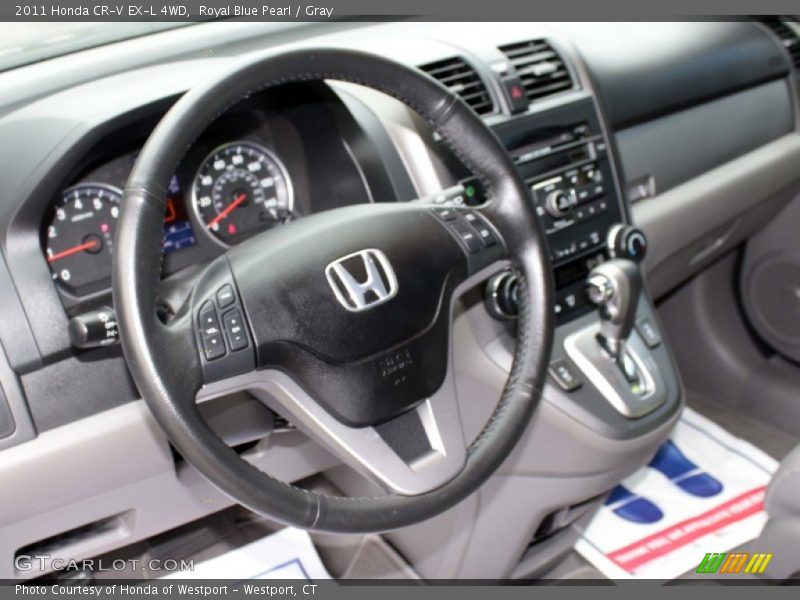 Royal Blue Pearl / Gray 2011 Honda CR-V EX-L 4WD