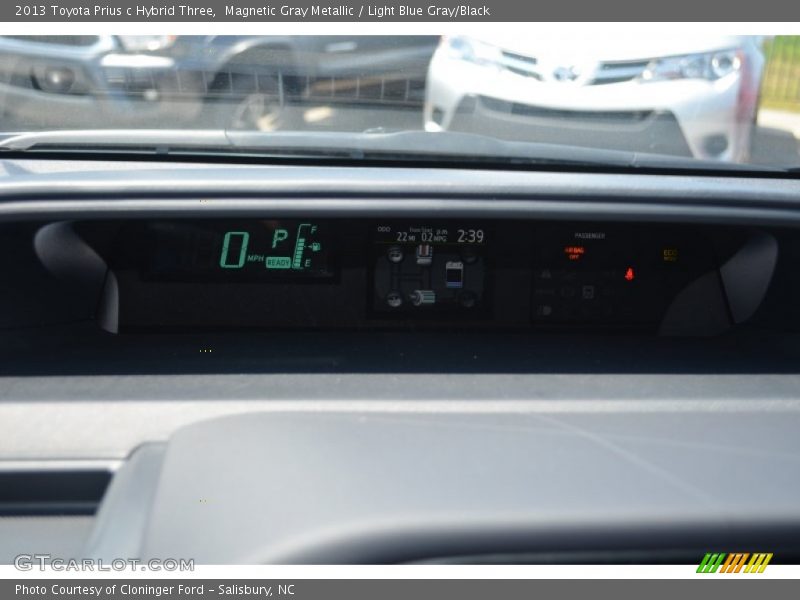 Magnetic Gray Metallic / Light Blue Gray/Black 2013 Toyota Prius c Hybrid Three