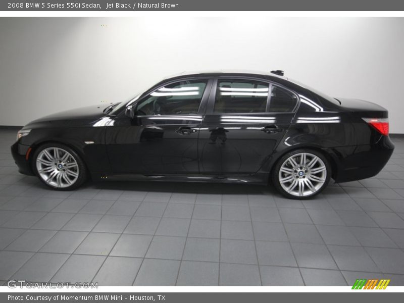 Jet Black / Natural Brown 2008 BMW 5 Series 550i Sedan