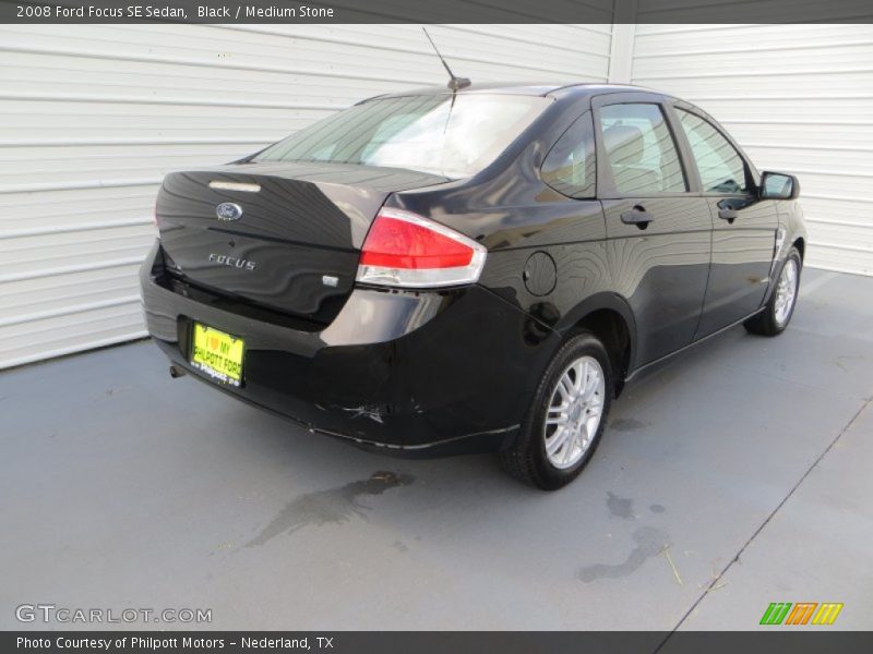 Black / Medium Stone 2008 Ford Focus SE Sedan