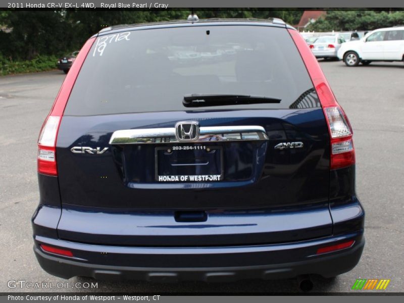 Royal Blue Pearl / Gray 2011 Honda CR-V EX-L 4WD