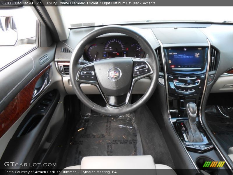 White Diamond Tricoat / Light Platinum/Jet Black Accents 2013 Cadillac ATS 2.5L Luxury