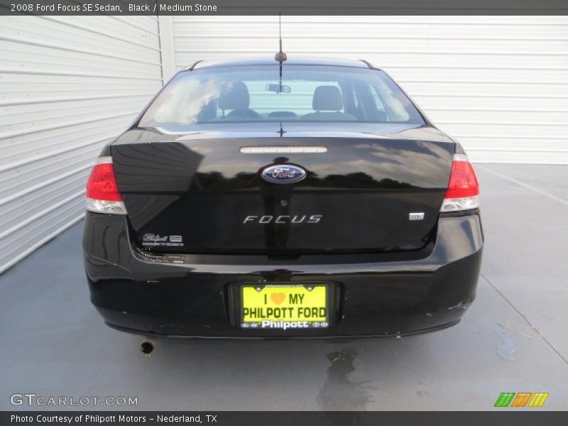 Black / Medium Stone 2008 Ford Focus SE Sedan