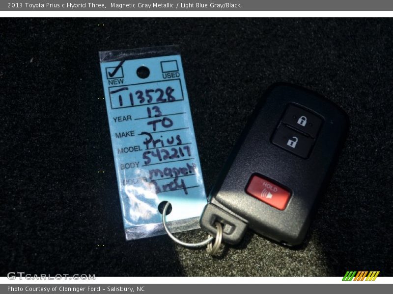 Magnetic Gray Metallic / Light Blue Gray/Black 2013 Toyota Prius c Hybrid Three