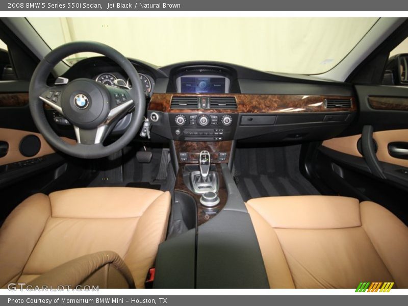 Jet Black / Natural Brown 2008 BMW 5 Series 550i Sedan