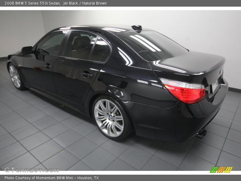 Jet Black / Natural Brown 2008 BMW 5 Series 550i Sedan
