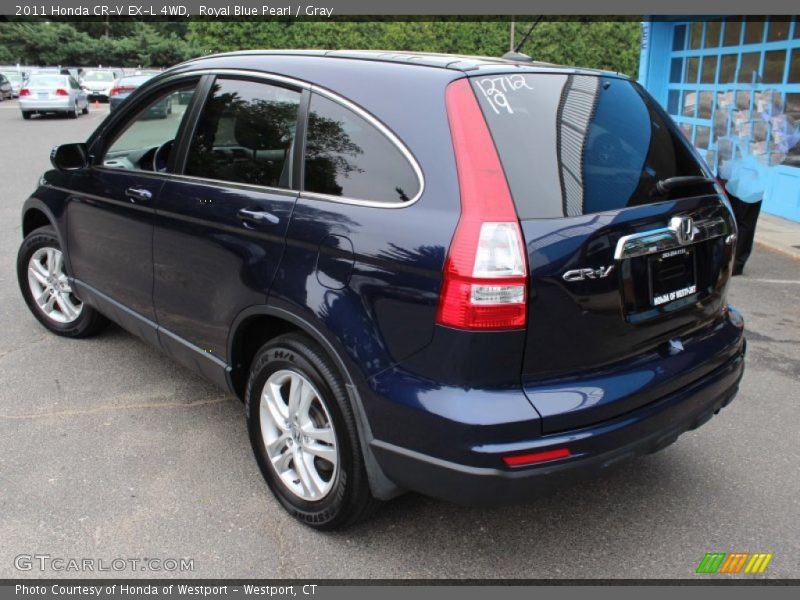 Royal Blue Pearl / Gray 2011 Honda CR-V EX-L 4WD
