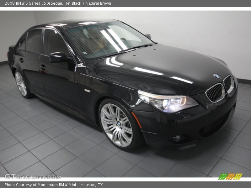 Jet Black / Natural Brown 2008 BMW 5 Series 550i Sedan