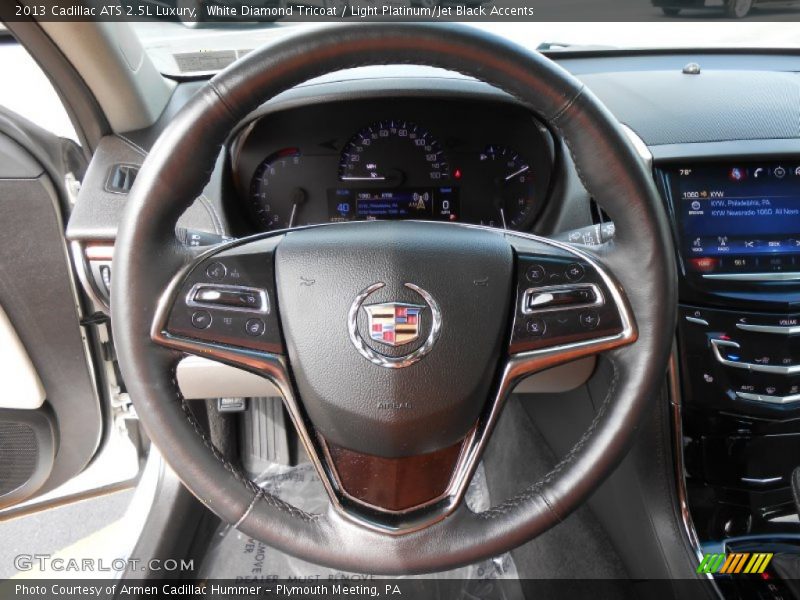 White Diamond Tricoat / Light Platinum/Jet Black Accents 2013 Cadillac ATS 2.5L Luxury