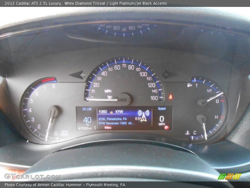 White Diamond Tricoat / Light Platinum/Jet Black Accents 2013 Cadillac ATS 2.5L Luxury