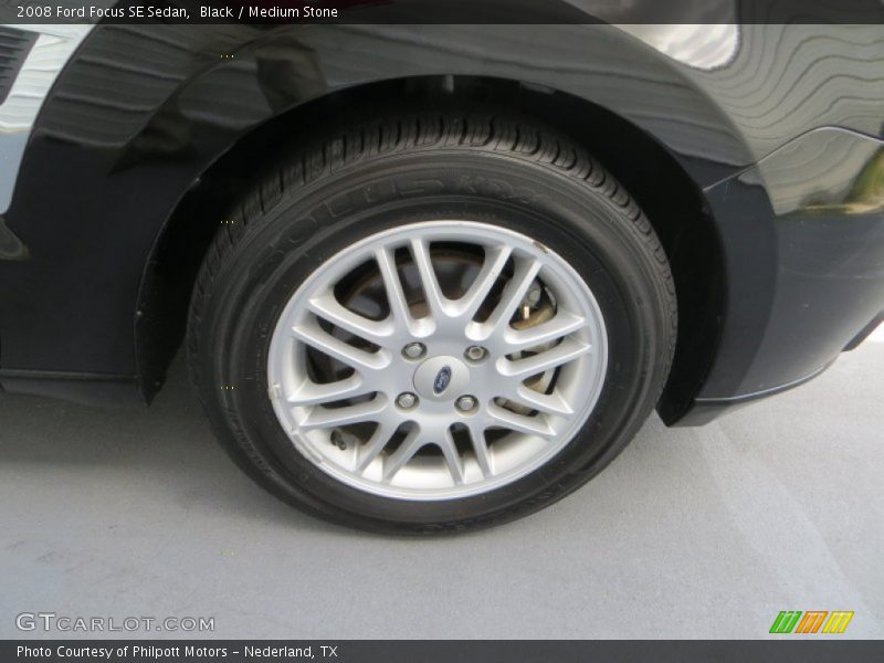 Black / Medium Stone 2008 Ford Focus SE Sedan