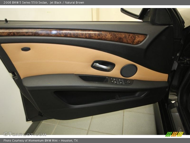 Jet Black / Natural Brown 2008 BMW 5 Series 550i Sedan