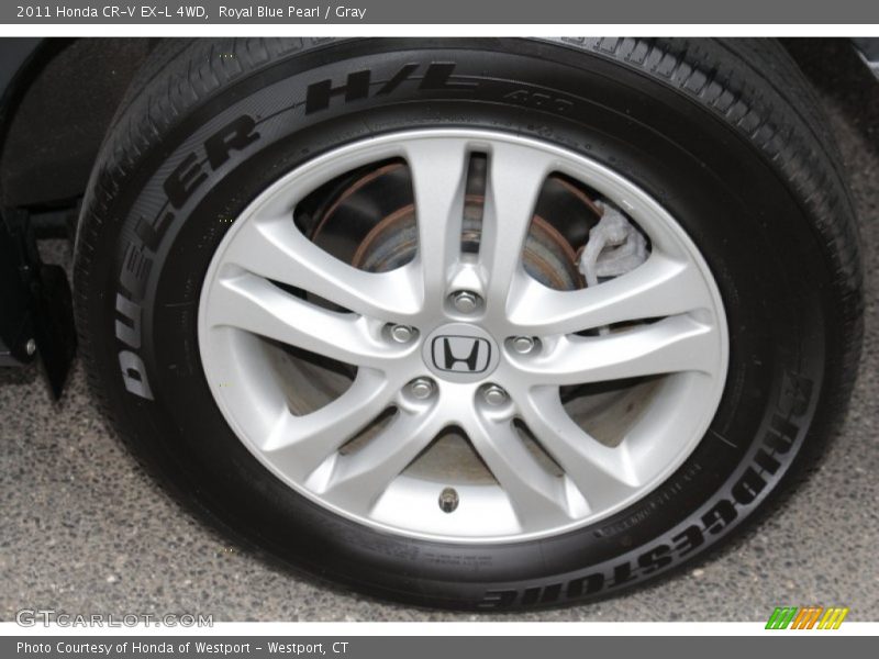 Royal Blue Pearl / Gray 2011 Honda CR-V EX-L 4WD