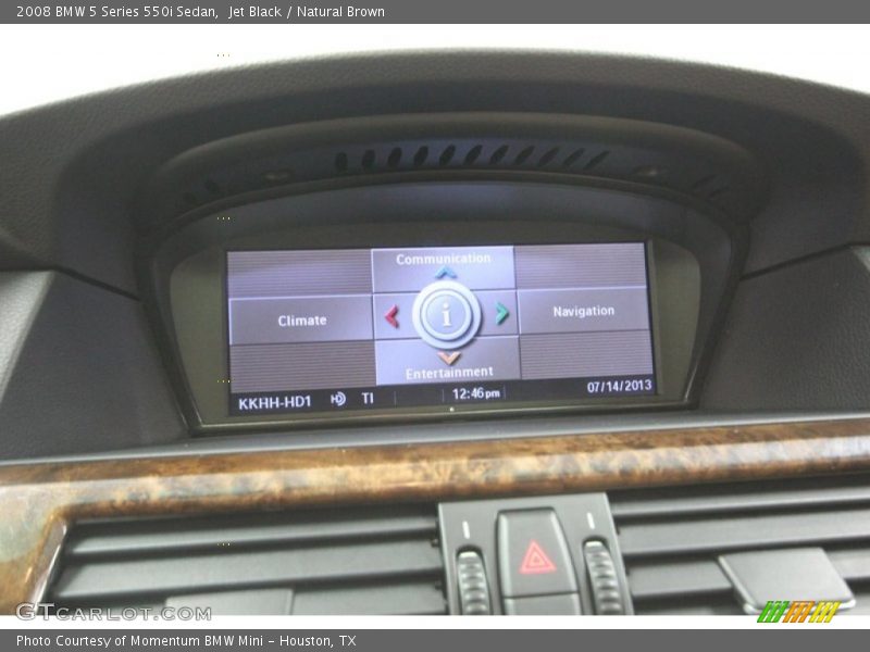 Jet Black / Natural Brown 2008 BMW 5 Series 550i Sedan