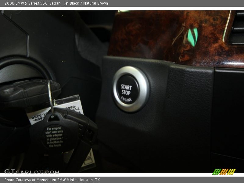 Jet Black / Natural Brown 2008 BMW 5 Series 550i Sedan