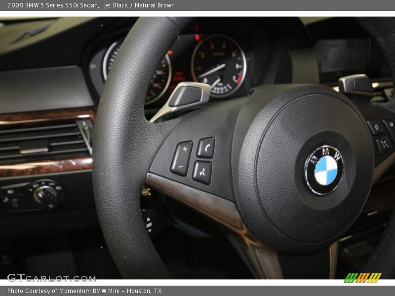Jet Black / Natural Brown 2008 BMW 5 Series 550i Sedan