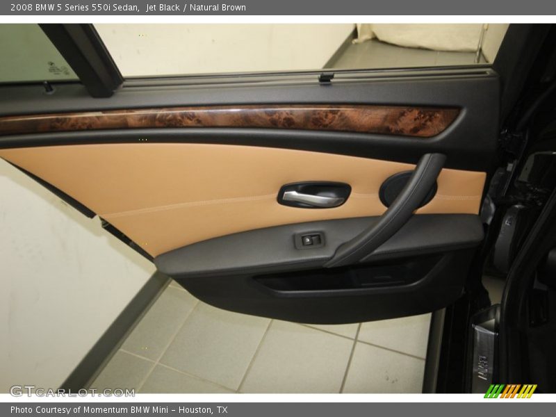Jet Black / Natural Brown 2008 BMW 5 Series 550i Sedan