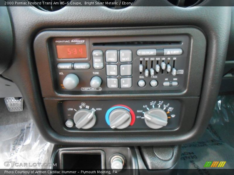 Controls of 2000 Firebird Trans Am WS-6 Coupe