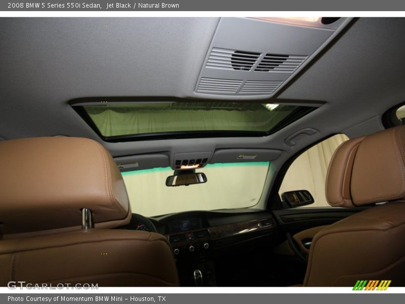 Jet Black / Natural Brown 2008 BMW 5 Series 550i Sedan