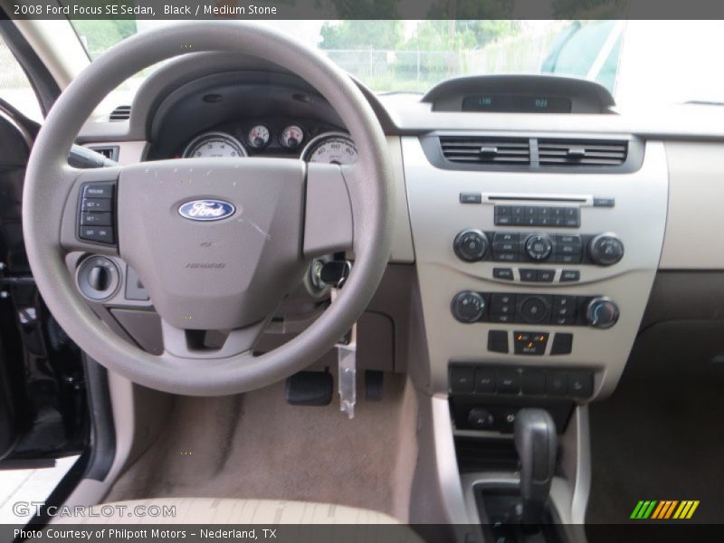 Black / Medium Stone 2008 Ford Focus SE Sedan