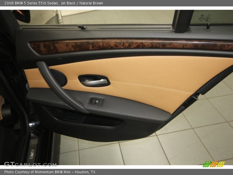 Jet Black / Natural Brown 2008 BMW 5 Series 550i Sedan