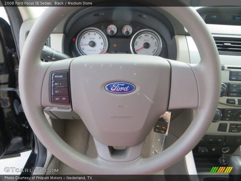 Black / Medium Stone 2008 Ford Focus SE Sedan