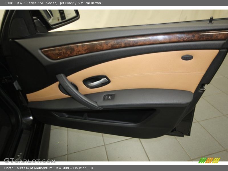 Jet Black / Natural Brown 2008 BMW 5 Series 550i Sedan