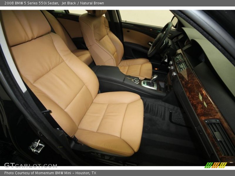Jet Black / Natural Brown 2008 BMW 5 Series 550i Sedan