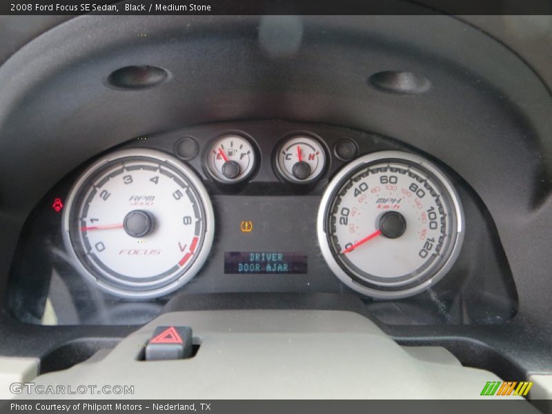 Black / Medium Stone 2008 Ford Focus SE Sedan