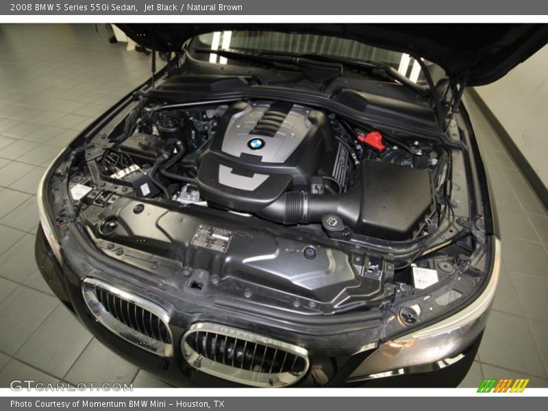 Jet Black / Natural Brown 2008 BMW 5 Series 550i Sedan