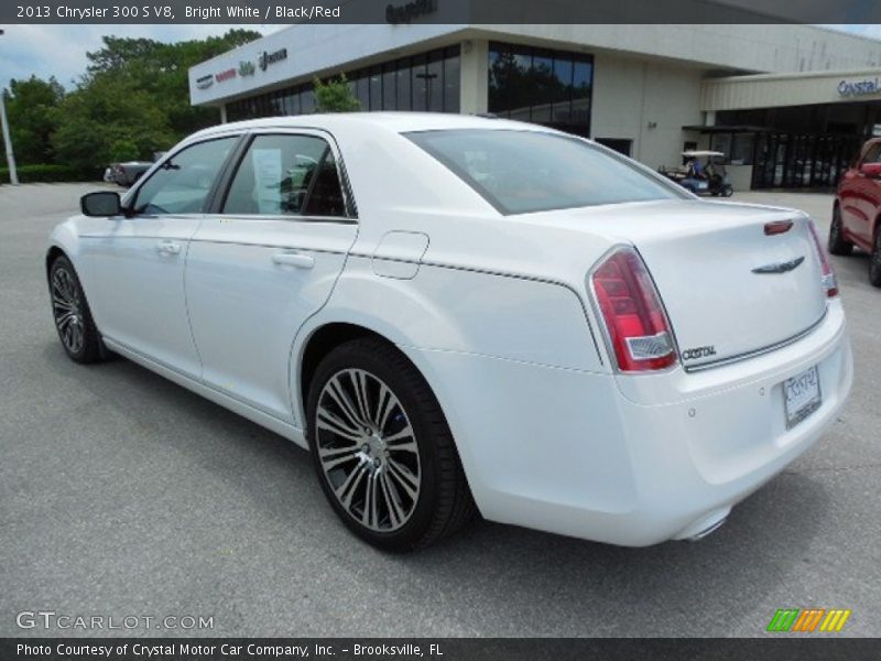 Bright White / Black/Red 2013 Chrysler 300 S V8