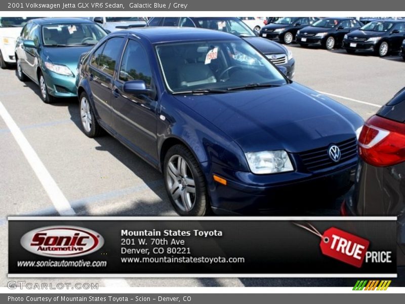 Galactic Blue / Grey 2001 Volkswagen Jetta GLX VR6 Sedan