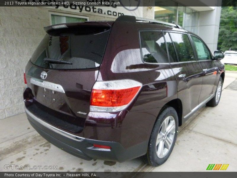 Sizzling Crimson Mica / Ash 2013 Toyota Highlander Limited 4WD