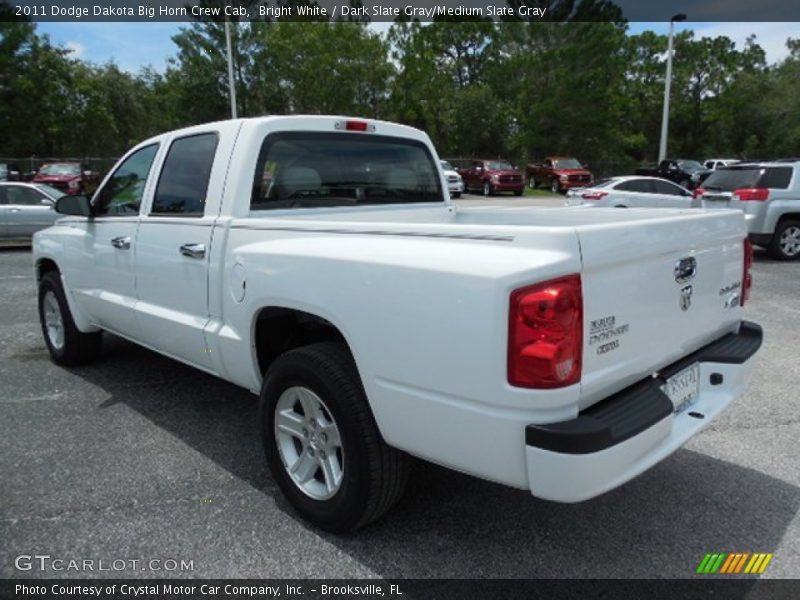 Bright White / Dark Slate Gray/Medium Slate Gray 2011 Dodge Dakota Big Horn Crew Cab