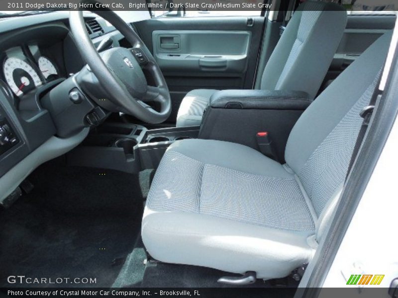 Bright White / Dark Slate Gray/Medium Slate Gray 2011 Dodge Dakota Big Horn Crew Cab