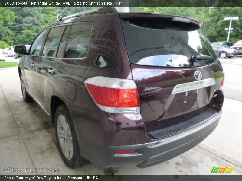 Sizzling Crimson Mica / Ash 2013 Toyota Highlander Limited 4WD