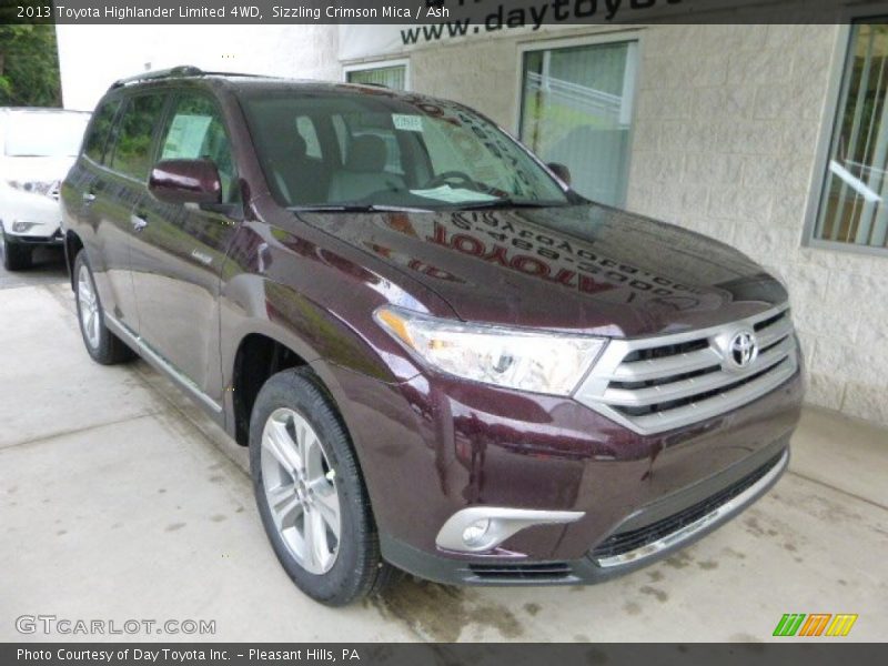 Sizzling Crimson Mica / Ash 2013 Toyota Highlander Limited 4WD