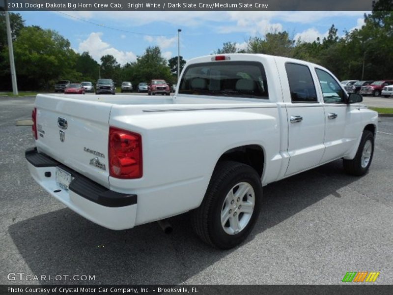 Bright White / Dark Slate Gray/Medium Slate Gray 2011 Dodge Dakota Big Horn Crew Cab
