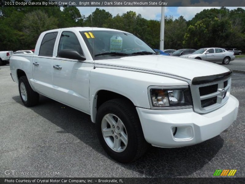 Bright White / Dark Slate Gray/Medium Slate Gray 2011 Dodge Dakota Big Horn Crew Cab